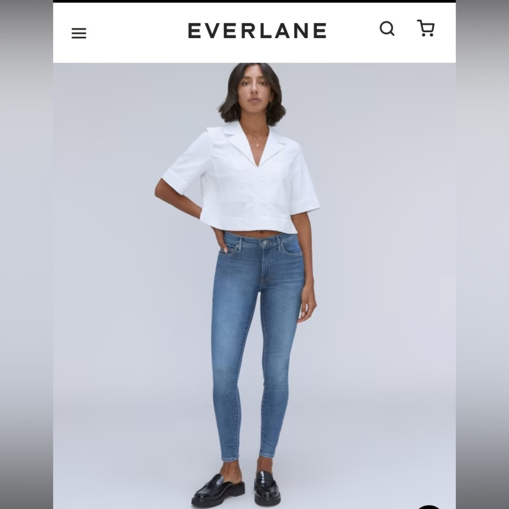 Everlane mid rise skinny jeans - size 26
